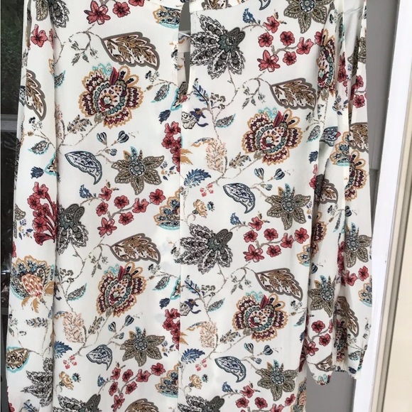 FAITH and JOY Los Angeles Woman Open sleeve paisley Tunic Top Blouse ~ Size L. - Picture 7 of 9